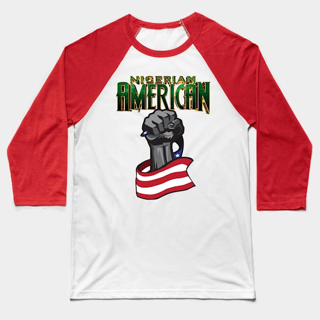 Nigerian American Baseball T-Shirt by UnOfficialThreads